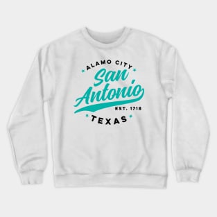 Vintage San Antonio Alamo City Texas Teal USA Crewneck Sweatshirt